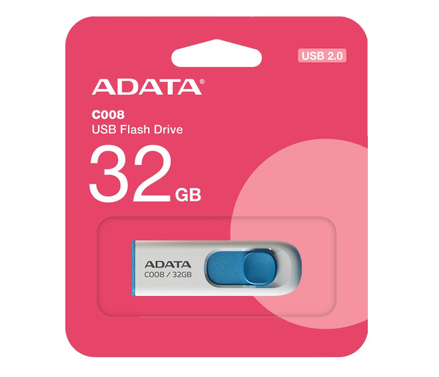 ADATA 32GB DashDrive Classic C008 biało-niebieski USB 2.0 - 1202725 - zdjęcie